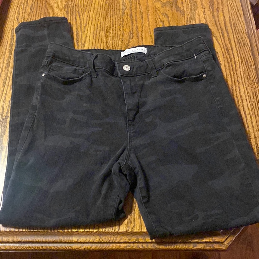Sanctuary Anthropologie Women's Ankle Skinny Camo Jeans 8